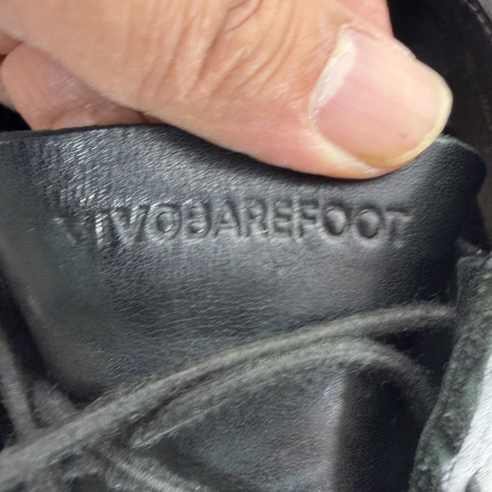 VIvobarefoot Gobi III Boots Mens Size EU40 US7 Leather Chukka Black Lace Up